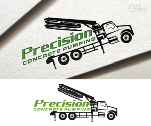 Precision Concrete Pumping | Logo Design by Dot Design 3