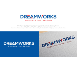 Diseño de Logo por Pro_DesignMaster para Dreamworks Roofing & Contracting | Diseño: #25959857