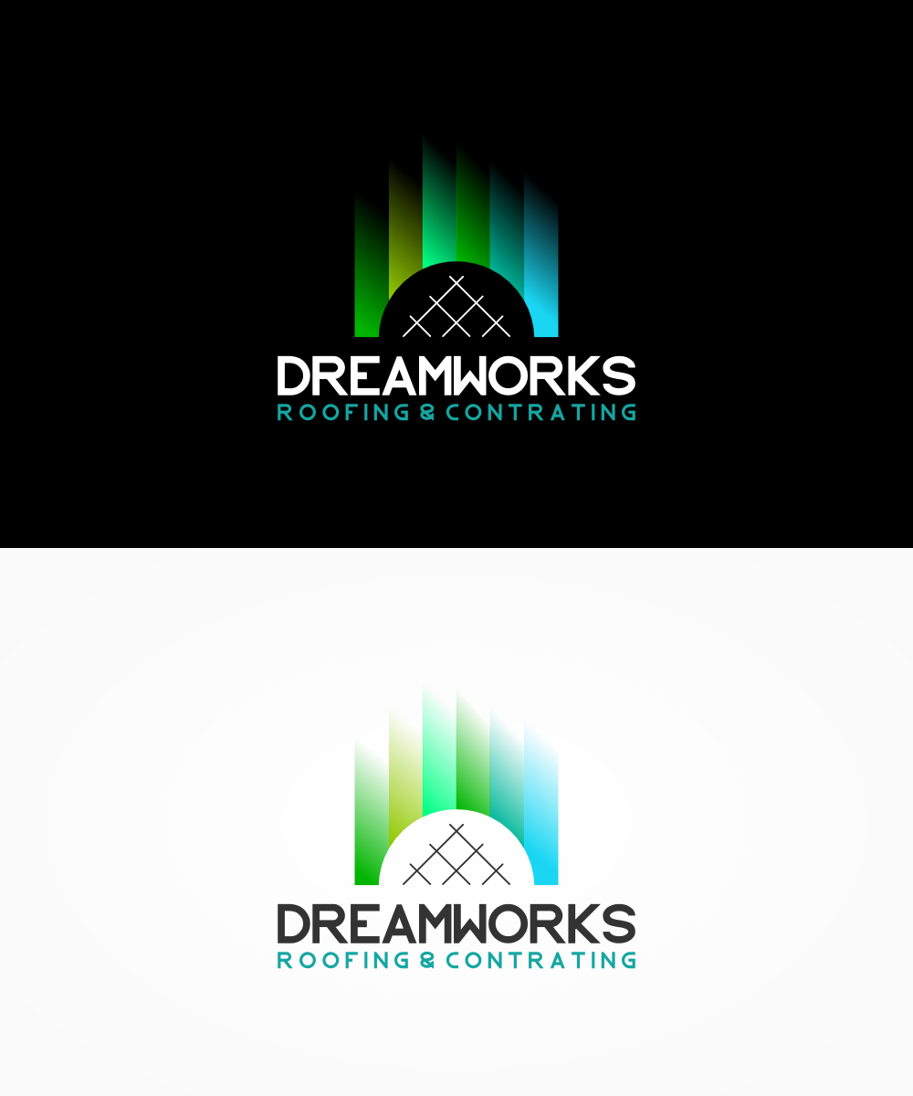 Logo-Design von VanGluckov für Dreamworks Roofing & Contracting | Design #25946580
