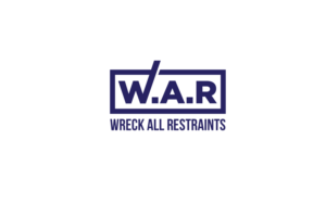 Wreck All Restraints  or WAR in big letters with Wreck All Restraints written underneath. | Logo Design by MT