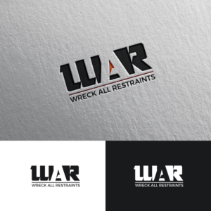Wreck All Restraints  or WAR in big letters with Wreck All Restraints written underneath. | Logo Design by Rii