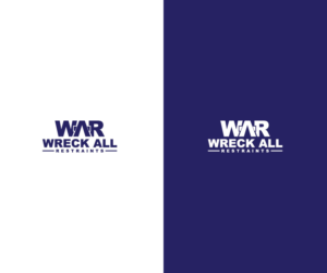 Wreck All Restraints  or WAR in big letters with Wreck All Restraints written underneath. | Logo Design by uitaki