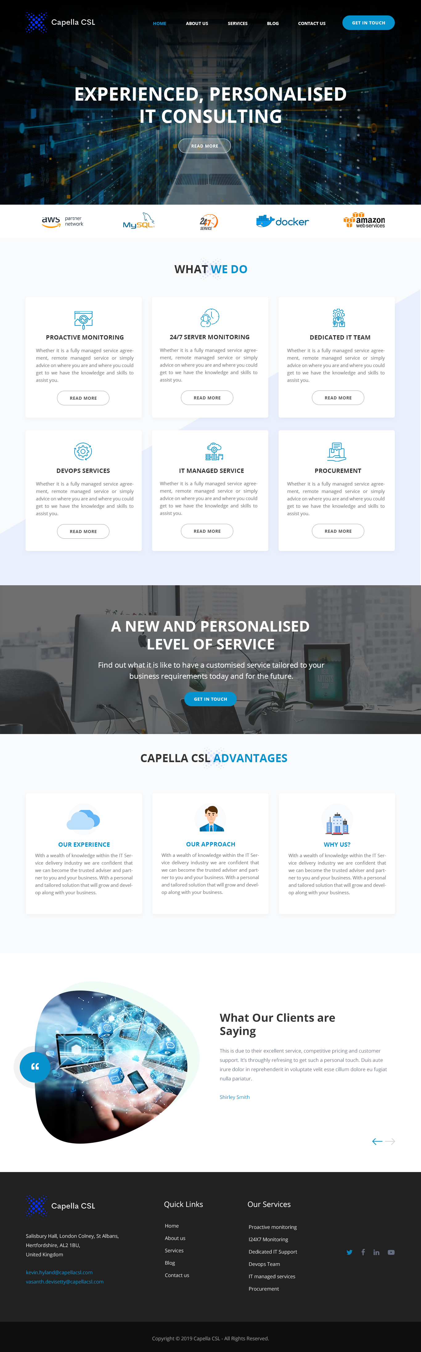 Web Design par designerkochi pour Capella Computer Solutions Ltd | Design #25956410