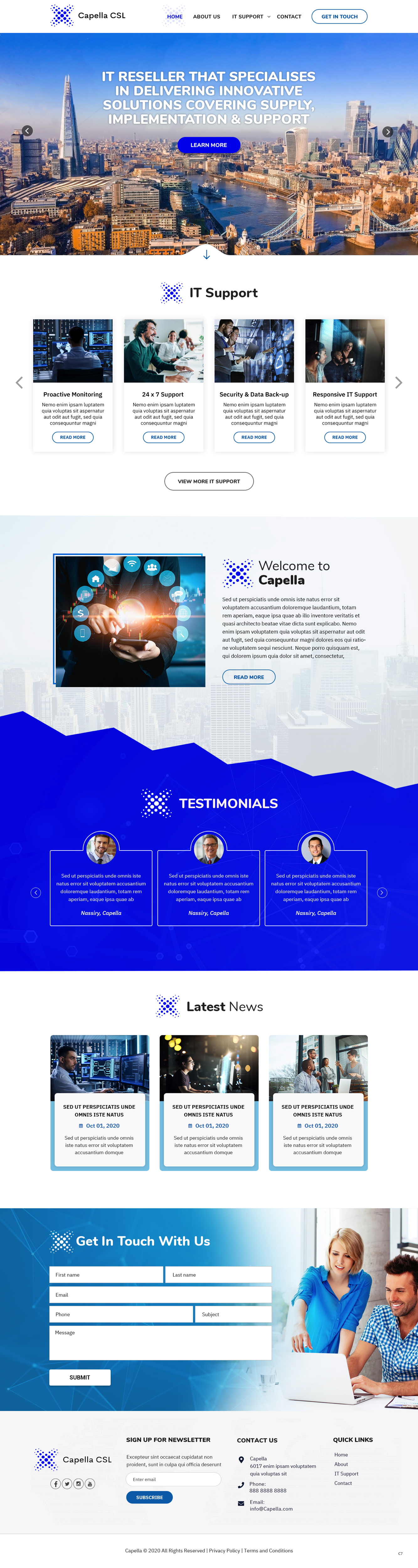 Web Design par pb pour Capella Computer Solutions Ltd | Design #25956314