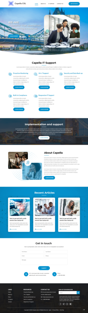 Web Design by pb for Capella Computer Solutions Ltd | Design: #25956320
