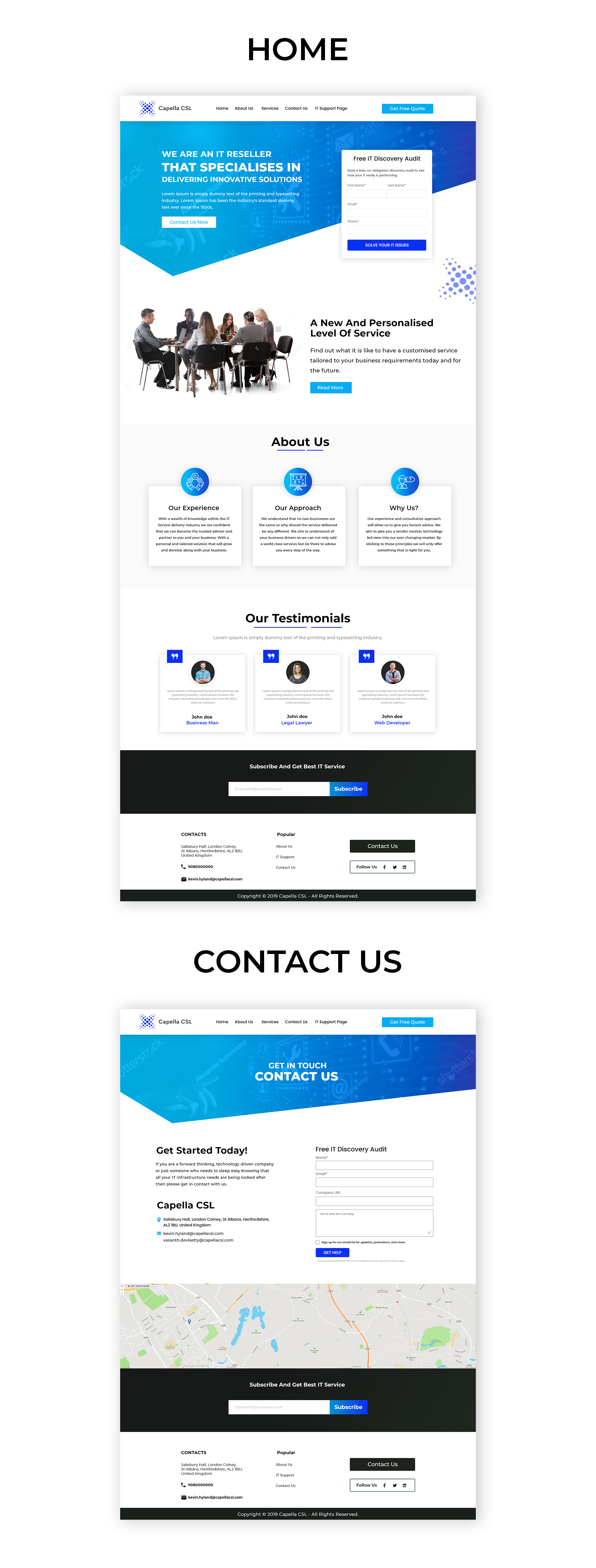 Web Design by Adeel Rahman for Capella Computer Solutions Ltd | Design #25967905