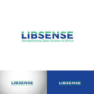 Logo text - LIBSENSE; Tagline - Strengthening open science in Africa | Logo Design by UMBRA Designs