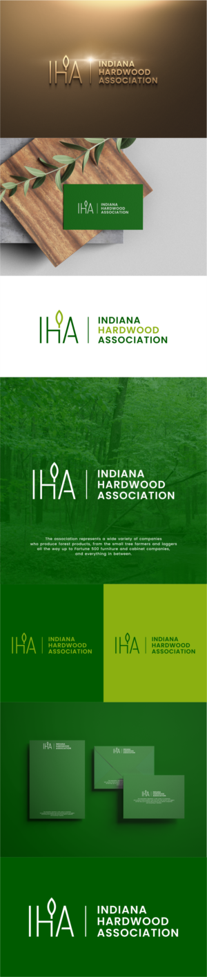 Indiana Hardwood Association or IHA | Logo Design by Angkasa Official
