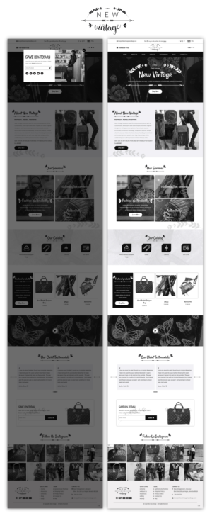 Landing Page Design by pb for New Vintage Handbags | Design: #25961115