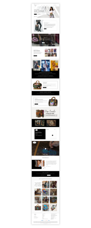 Landing Page Design by Adeel Rahman for New Vintage Handbags | Design: #25972906