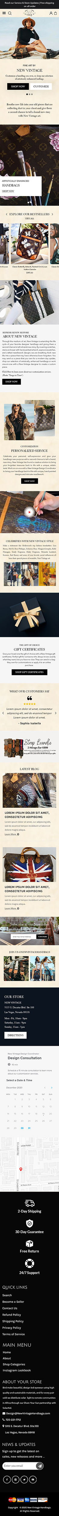 Landing Page Design by Titan Eagle for New Vintage Handbags | Design: #25960319