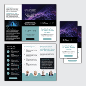 Trifold Pamphlet/leaflet design for Flow Hub Retreats, Trainings and Community | Diseño de Flyer por Achiver