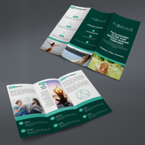 Trifold Pamphlet/leaflet design for Flow Hub Retreats, Trainings and Community | Diseño de Flyer por aspiremedia