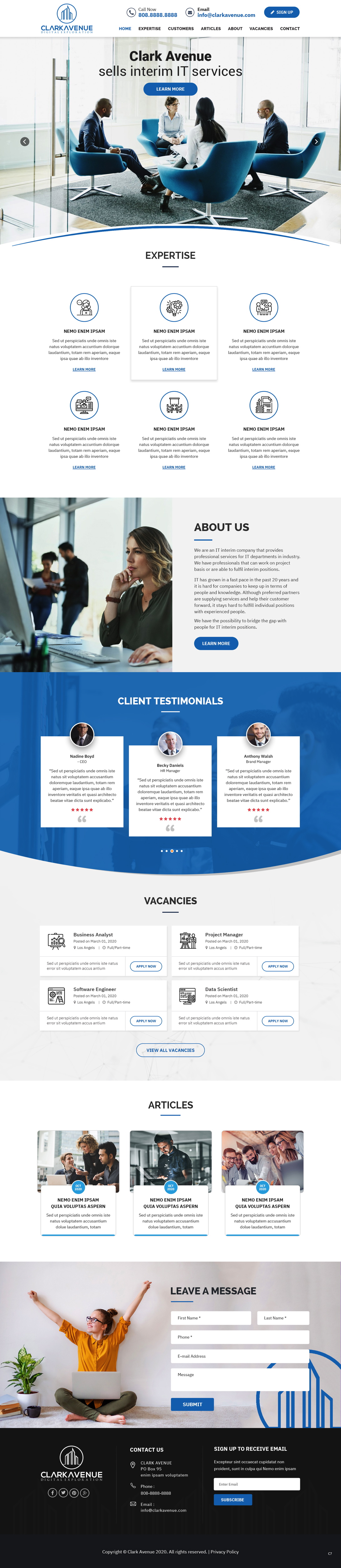 Web Design by pb for Clark Avenue | Design #25961039