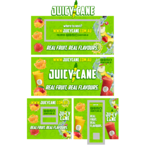 FOOD TRAILER Design Wrap for a Juice Shop (fun/joyful elements) | Diseño de Rotulación de Vehículo por Yoga Tri