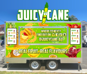 FOOD TRAILER Design Wrap for a Juice Shop (fun/joyful elements) | Diseño de Rotulación de Vehículo por Maestroto