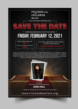 Save the Date for a Virtual Gala Event: Broadway at Home | Design de Marketing Électronique par SAI DESIGNS