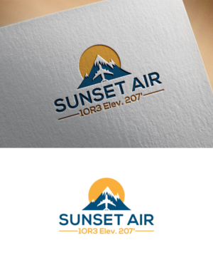 Sunset Air,  1OR3   Elev. 207' | Logo Design by lisa 28