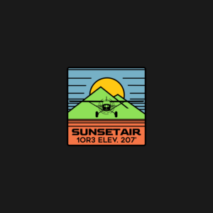 Sunset Air,  1OR3   Elev. 207' | Logo Design by toothless99