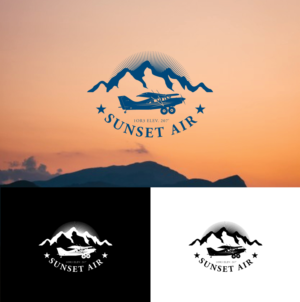Sunset Air,  1OR3   Elev. 207' | Logo Design by banto212