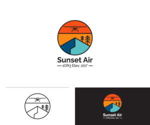 Sunset Air,  1OR3   Elev. 207' | Diseño de Logo por WahyuHMD