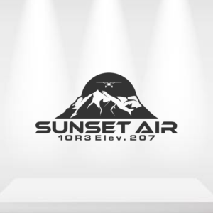 Sunset Air,  1OR3   Elev. 207' | Diseño de Logo por Gerald Design 3