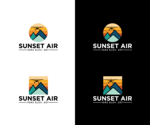 Sunset Air,  1OR3   Elev. 207' | Diseño de Logo por Ochieng