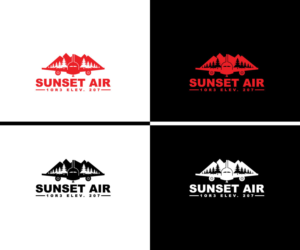 Sunset Air,  1OR3   Elev. 207' | Logo Design by uitaki