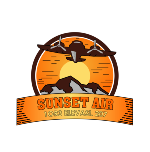 Sunset Air,  1OR3   Elev. 207' | Logo Design by ERLANDO RONTE RDJ