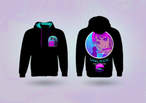 First hoody design for our gaming clothing line about gamer's nostalgia. | Diseño de Camiseta por EzaiLX