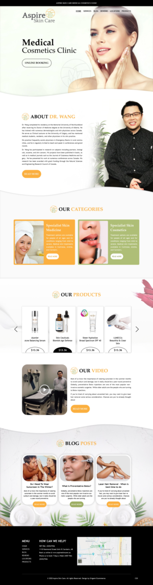 Web Design by pb for Aspire Skincare Clinic | Design: #25974904