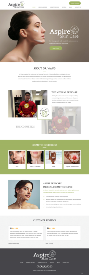 Web Design by pb for Aspire Skincare Clinic | Design: #25974905