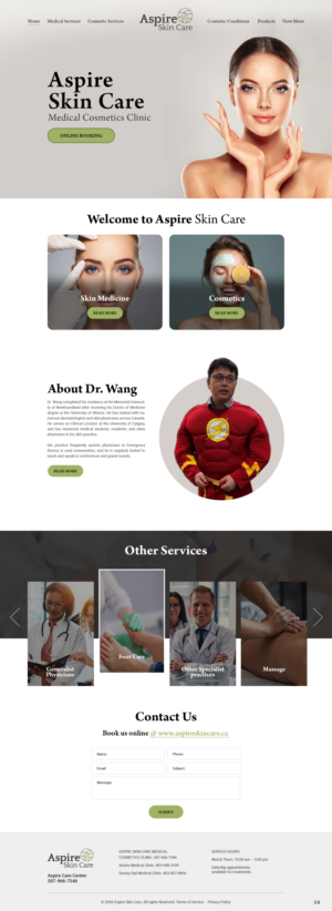Web Design by pb for Aspire Skincare Clinic | Design: #25974906