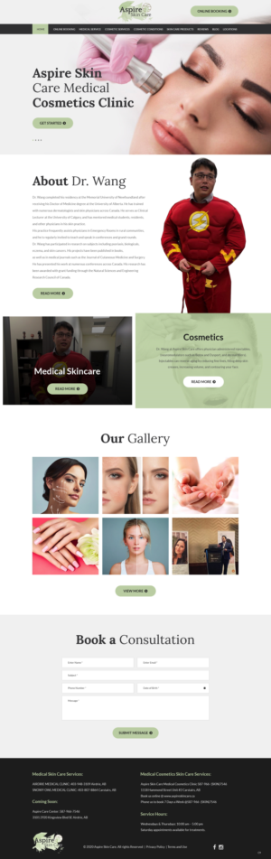 Web Design by pb for Aspire Skincare Clinic | Design: #25974907