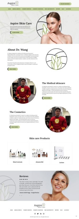Web Design by pb for Aspire Skincare Clinic | Design: #25974909