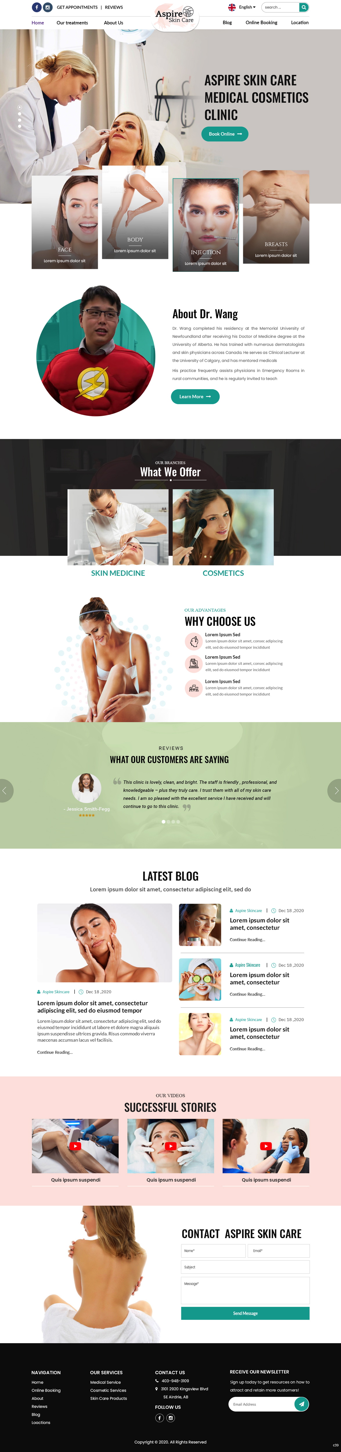 Web Design par pb pour Aspire Skincare Clinic | Design #25974910