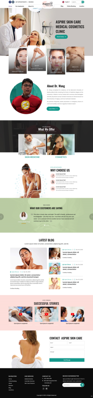 Web Design by pb for Aspire Skincare Clinic | Design: #25974910