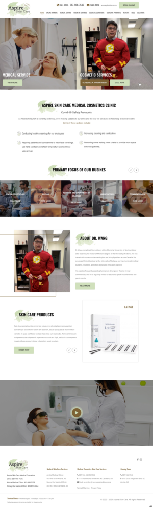 Web Design by pb for Aspire Skincare Clinic | Design: #25974911