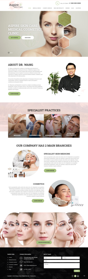 Web Design by pb for Aspire Skincare Clinic | Design: #25974912