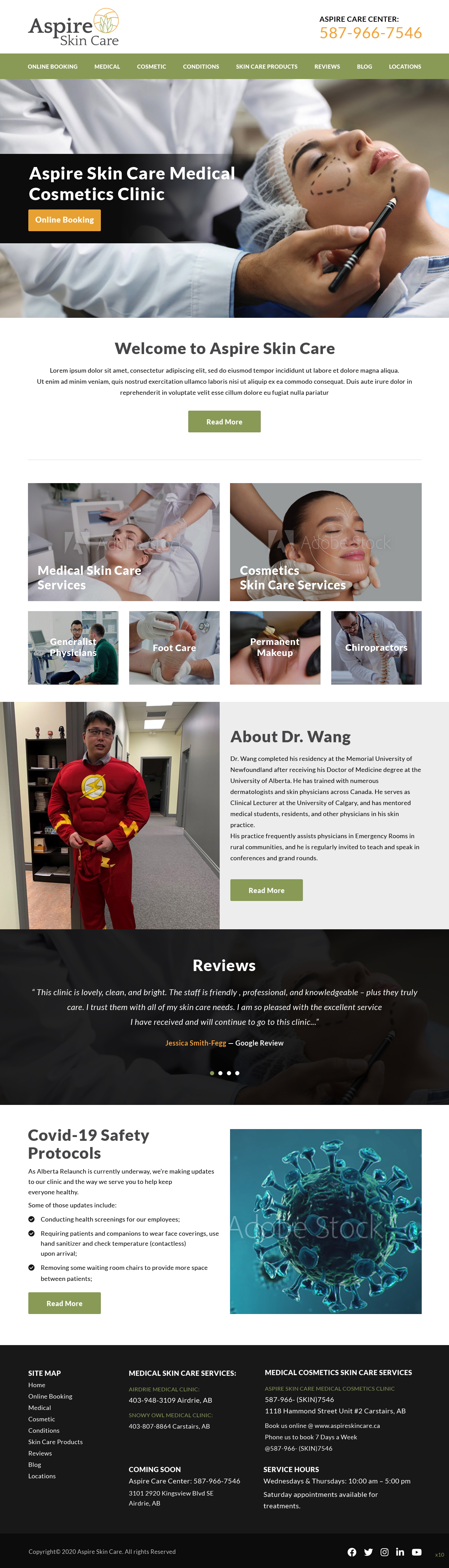 Web Design by pb for Aspire Skincare Clinic | Design #25974920