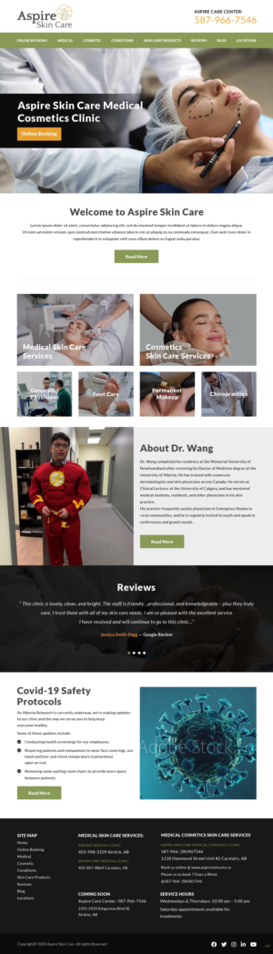 Web Design by pb for Aspire Skincare Clinic | Design: #25974920