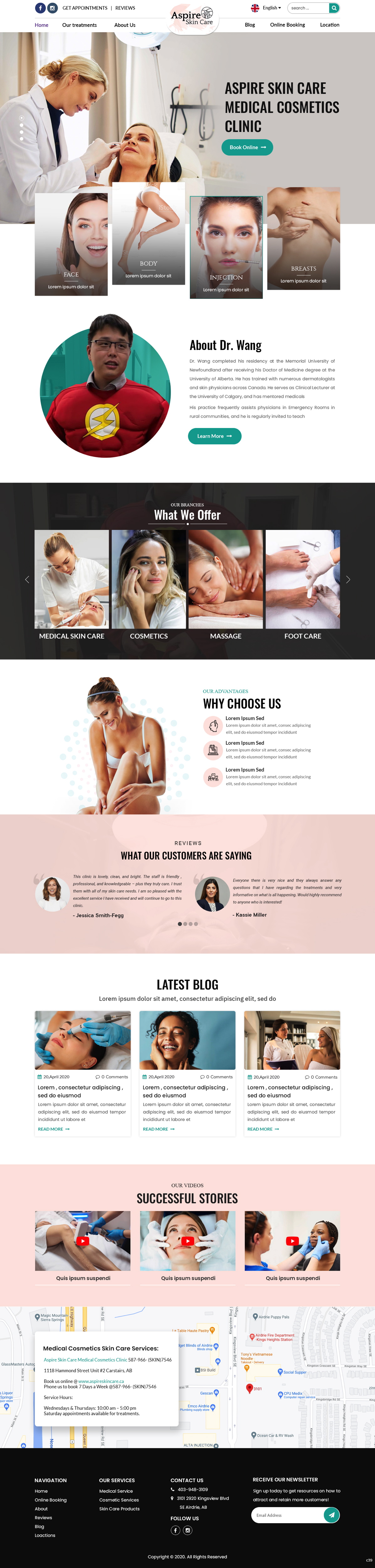 Web Design by pb for Aspire Skincare Clinic | Design #25980188