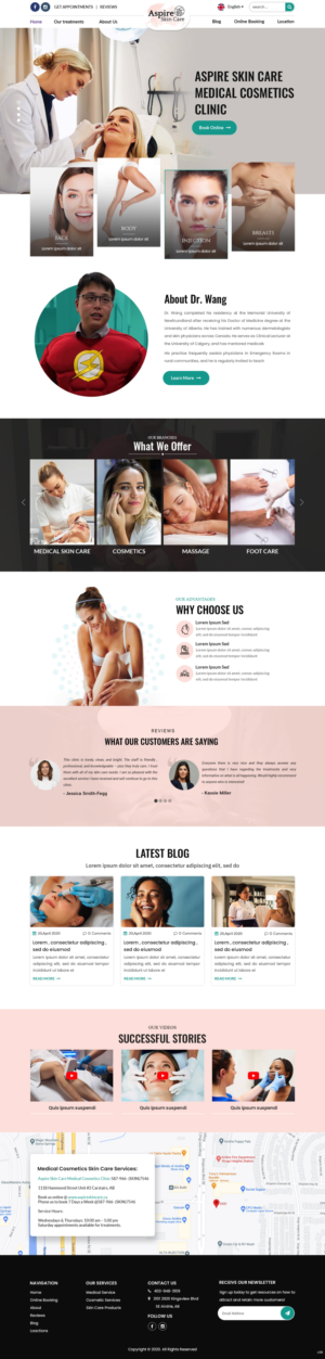 Web Design by pb for Aspire Skincare Clinic | Design: #25980188