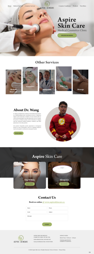 Web Design by pb for Aspire Skincare Clinic | Design: #25980189