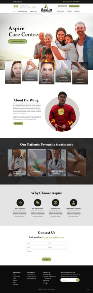 Web Design by pb for Aspire Skincare Clinic | Design: #25989563