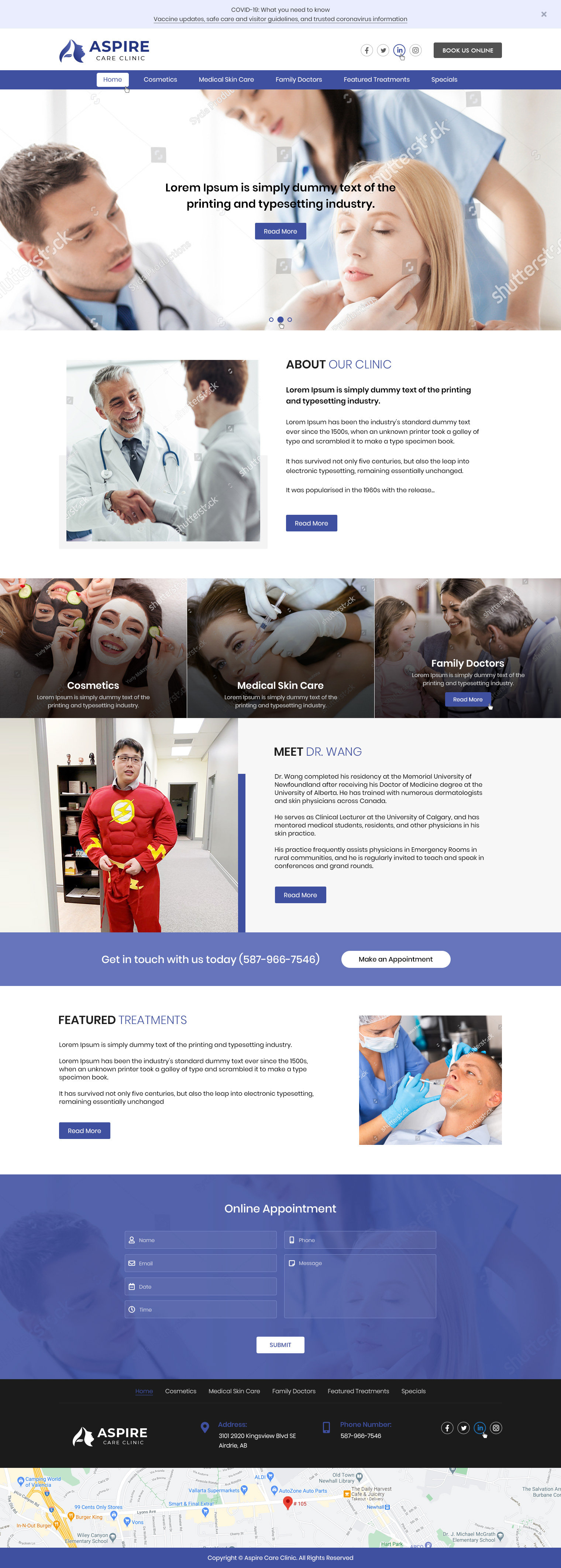 Web Design by Ved Web Services for Aspire Skincare Clinic | Design #26001081