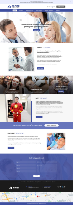 Web Design by Ved Web Services for Aspire Skincare Clinic | Design: #26001081