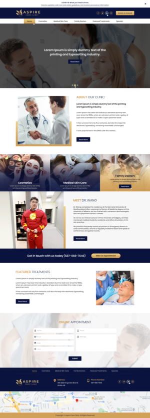 Web Design by Ved Web Services for Aspire Skincare Clinic | Design: #26003493