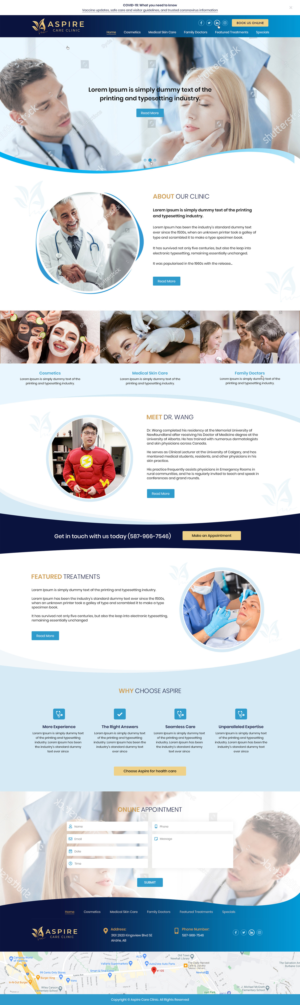 Web Design by Ved Web Services for Aspire Skincare Clinic | Design: #26009327