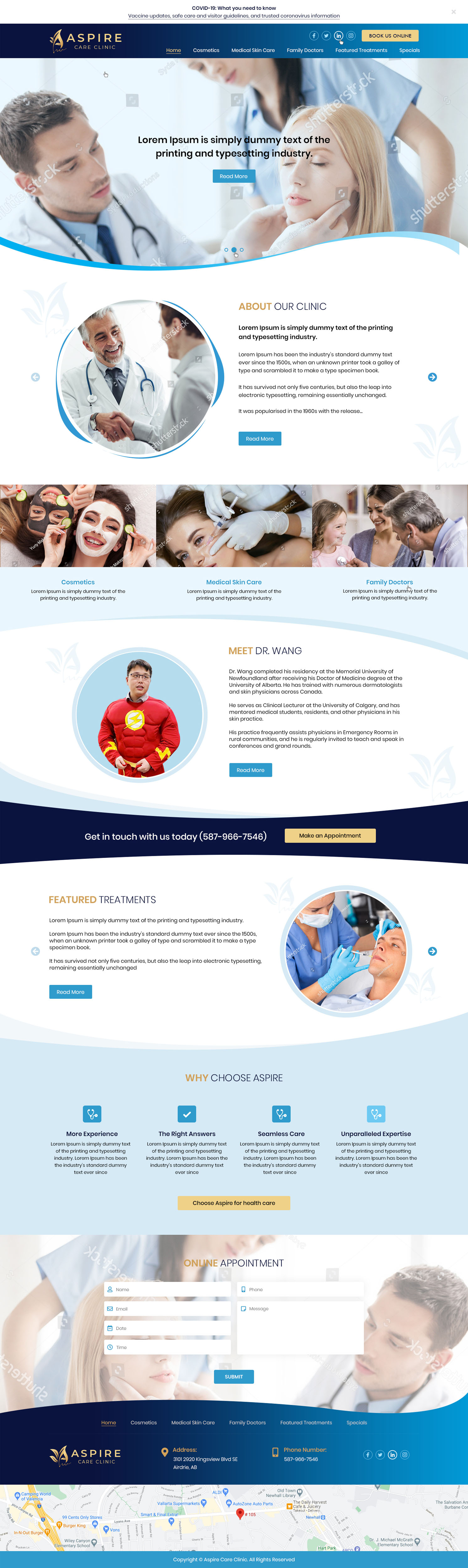 Web-Design von Ved Web Services für Aspire Skincare Clinic | Design #26014344